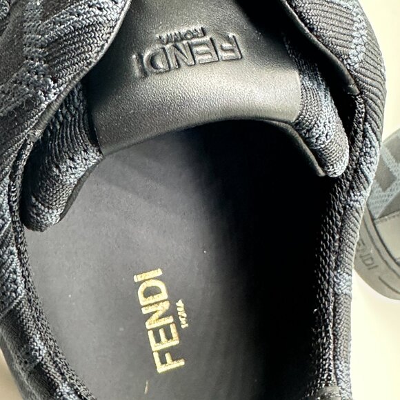 FENDI Mens FF Logo Tech Fabric Low Top Sneakers Trainers Shoes - Picture 11 of 14